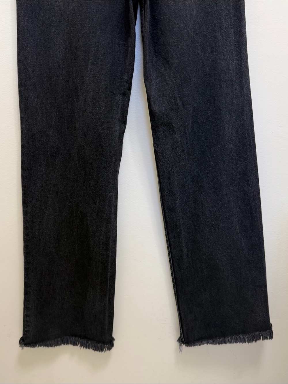 Aviator Nation Gypsy Hi Rise Wide Leg Jean Distressed Denim in Vintage Black 25 - Picture 8 of 11